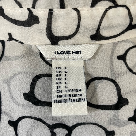 Sheer chiffon blouse with eyeglass pattern - Picture 4 of 8